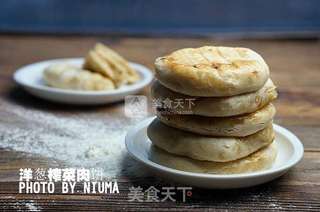 洋葱榨菜鲜肉饼的做法步骤:9