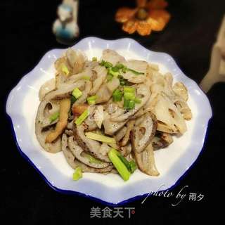 五花肉炒藕片的做法步骤:9