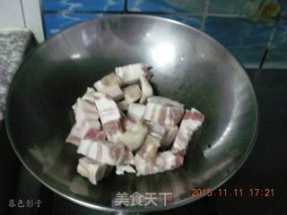 银杏炖五花肉的做法步骤:4