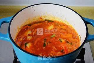 韩流里的暖锅【辣白菜豆腐汤】的做法步骤:6