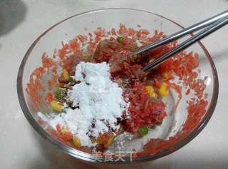 香香甜甜我最爱——青豆玉米鲜虾饼的做法步骤:4