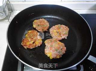 香香甜甜我最爱——青豆玉米鲜虾饼的做法步骤:8