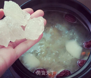 银耳雪梨莲子羹的做法步骤:5