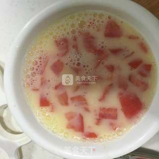 番茄蒸蛋的做法步骤:4