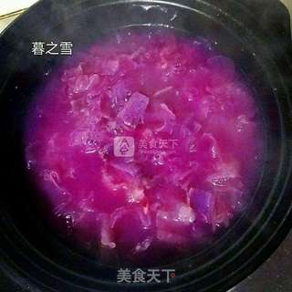 紫薯银耳养颜汤的做法步骤:6