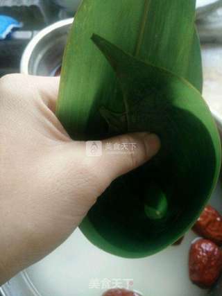 红豆枣粽子的做法步骤:4