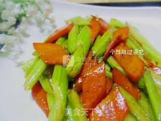 西芹胡萝卜的做法步骤：6