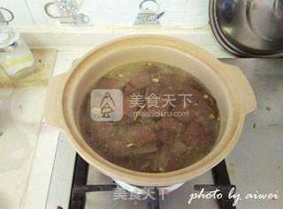 猪血菠菜汤的做法步骤:7