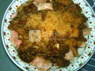柚皮粉蒸肉的做法步骤:17
