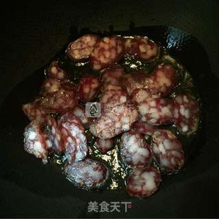 腊肠炒饭的做法步骤:3