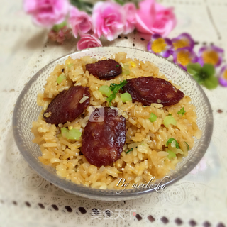 腊肠炒饭的做法步骤:9