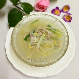 豆芽肉末汤的做法步骤:6