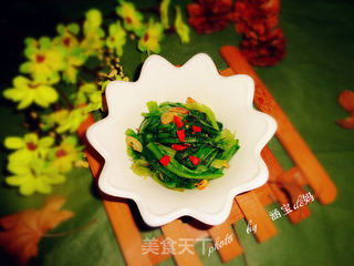 蒜香油麦菜的做法步骤:8