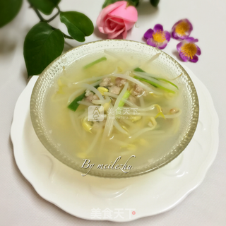 豆芽肉末汤的做法步骤:7