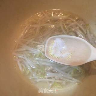 豆芽肉末汤的做法步骤:4