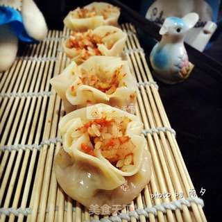 饺子皮的完美变身-胡萝卜烧卖的做法步骤:12