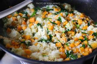 养生主食 红薯菠菜糙米饭的做法步骤:6