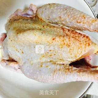 五彩缤纷烤鸡的做法步骤:3