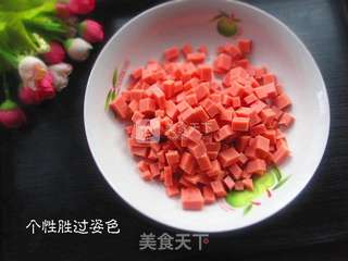 香菇鸡肉焗饭的做法步骤：2