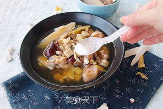 花旗参莲藕鸡汤的做法步骤:5
