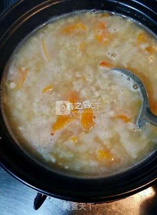 南瓜燕麦牛奶粥的做法步骤:4