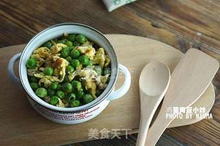 鸡蛋青豆小炒的做法步骤:6