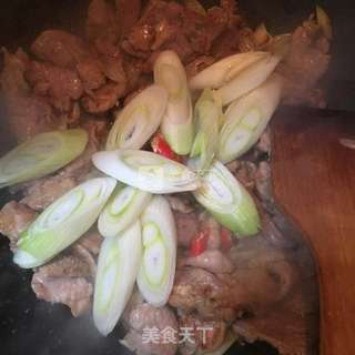 大葱爆肉片的做法步骤:8