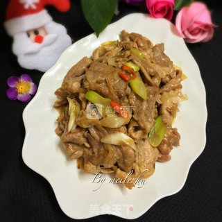 大葱爆肉片的做法步骤:10