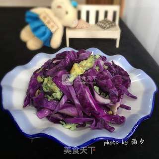 紫甘蓝炒鸡蛋的做法步骤:8