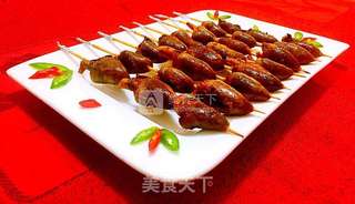 烤鸡心串串的做法步骤:14