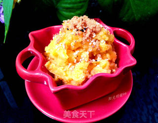 芝麻肉松红薯泥的做法步骤:5