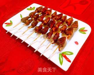 烤鸡心串串的做法步骤:15