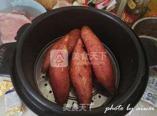 芝士焗番薯的做法步骤:2