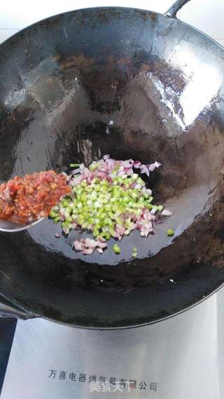 韩式辣椒海苔炒饭的做法步骤:5
