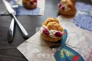 火龙果奶油泡芙的做法步骤:11