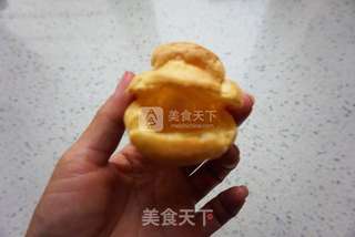 火龙果奶油泡芙的做法步骤:10