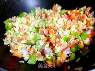 蔬菜芝士蛋焗饭的做法步骤:15