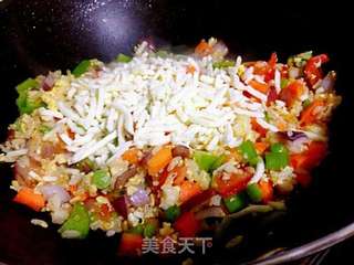 蔬菜芝士蛋焗饭的做法步骤:16