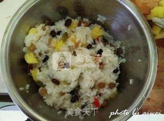菠萝八宝饭的做法步骤:11