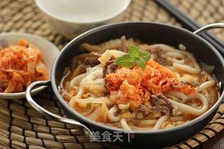 泡菜牛肉乌冬面的做法步骤:9