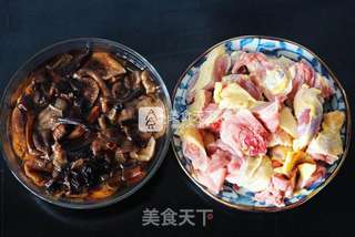 小鸡炖蘑菇(农家柴鸡榛蘑炖粉条子)的做法步骤:4