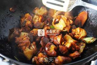 小鸡炖蘑菇(农家柴鸡榛蘑炖粉条子)的做法步骤:8