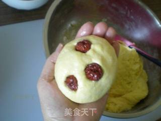 玉米面枣发糕的做法步骤:5