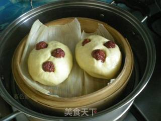 玉米面枣发糕的做法步骤:7