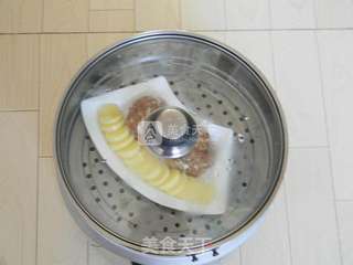 清蒸豆腐狮子头的做法步骤:6