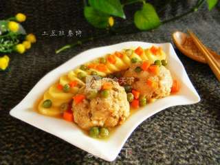 清蒸豆腐狮子头的做法步骤:10