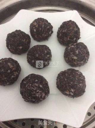 黑珍珠丸子的做法步骤:6