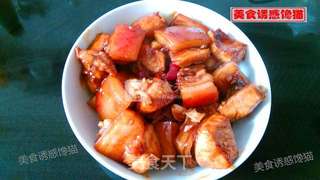 香芋红烧肉的做法步骤:7