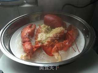 蒜蓉粉丝蒸龙虾的做法步骤：9