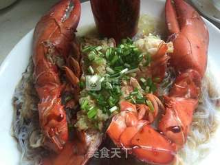 蒜蓉粉丝蒸龙虾的做法步骤：10
